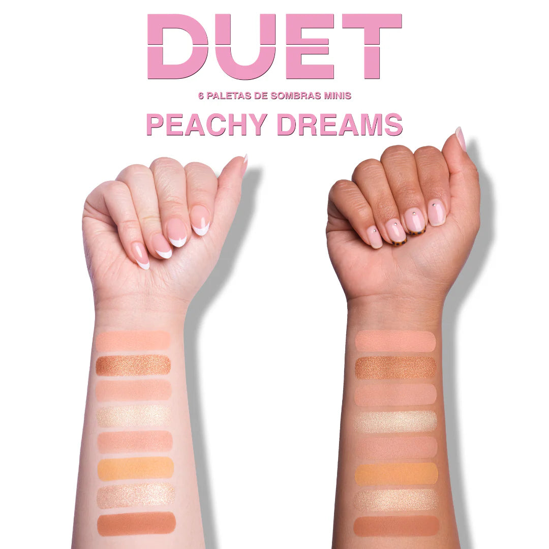 Peachy Dreams - Duet Mini Snap Palette - Paleta De Sombras 8 Tonos