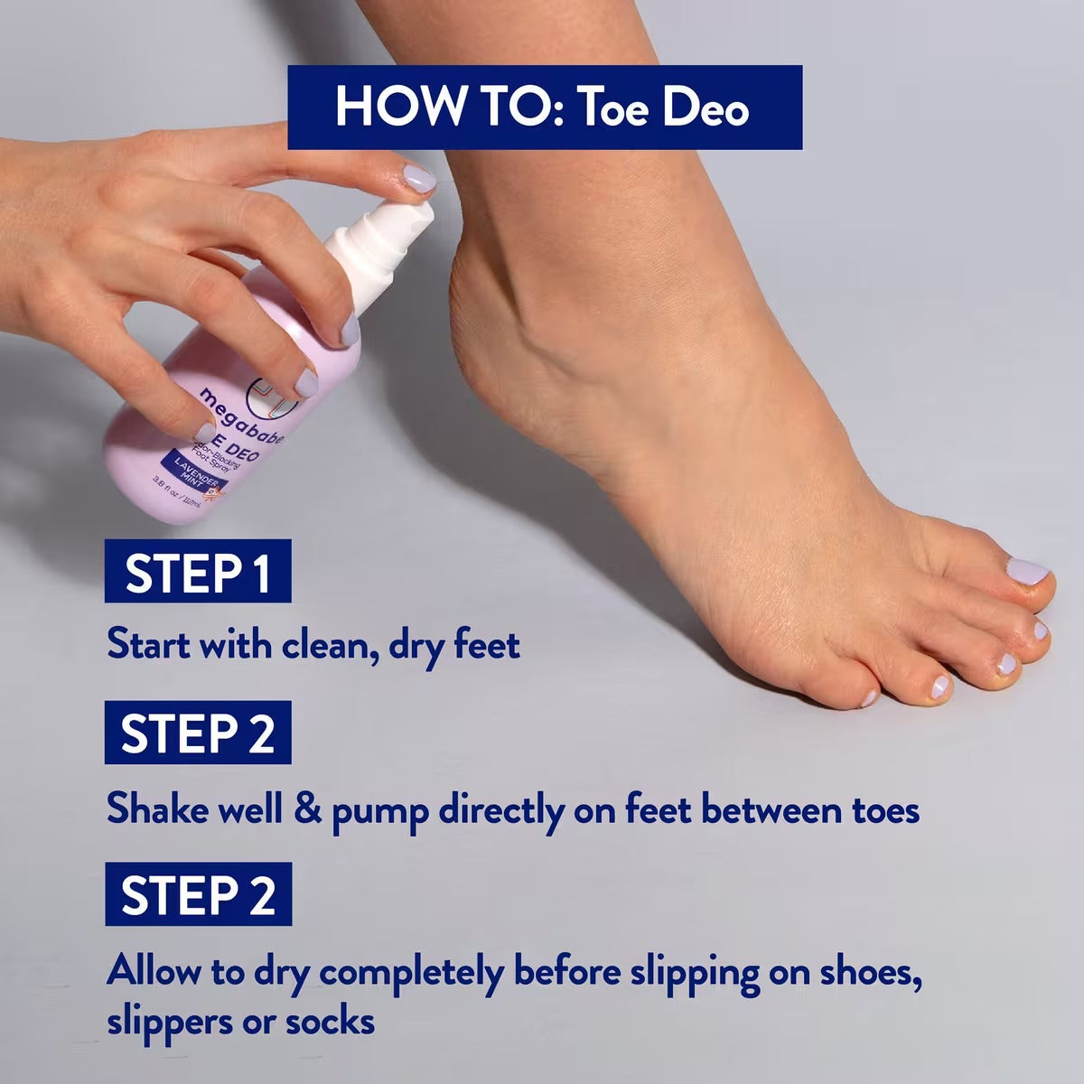 Toe Deo Odor-Blocking Foot Spray - Desodorante para pies en Spray