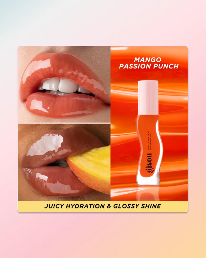 Honey Infused Hydrating Lip Oil - Mango Passion Punch