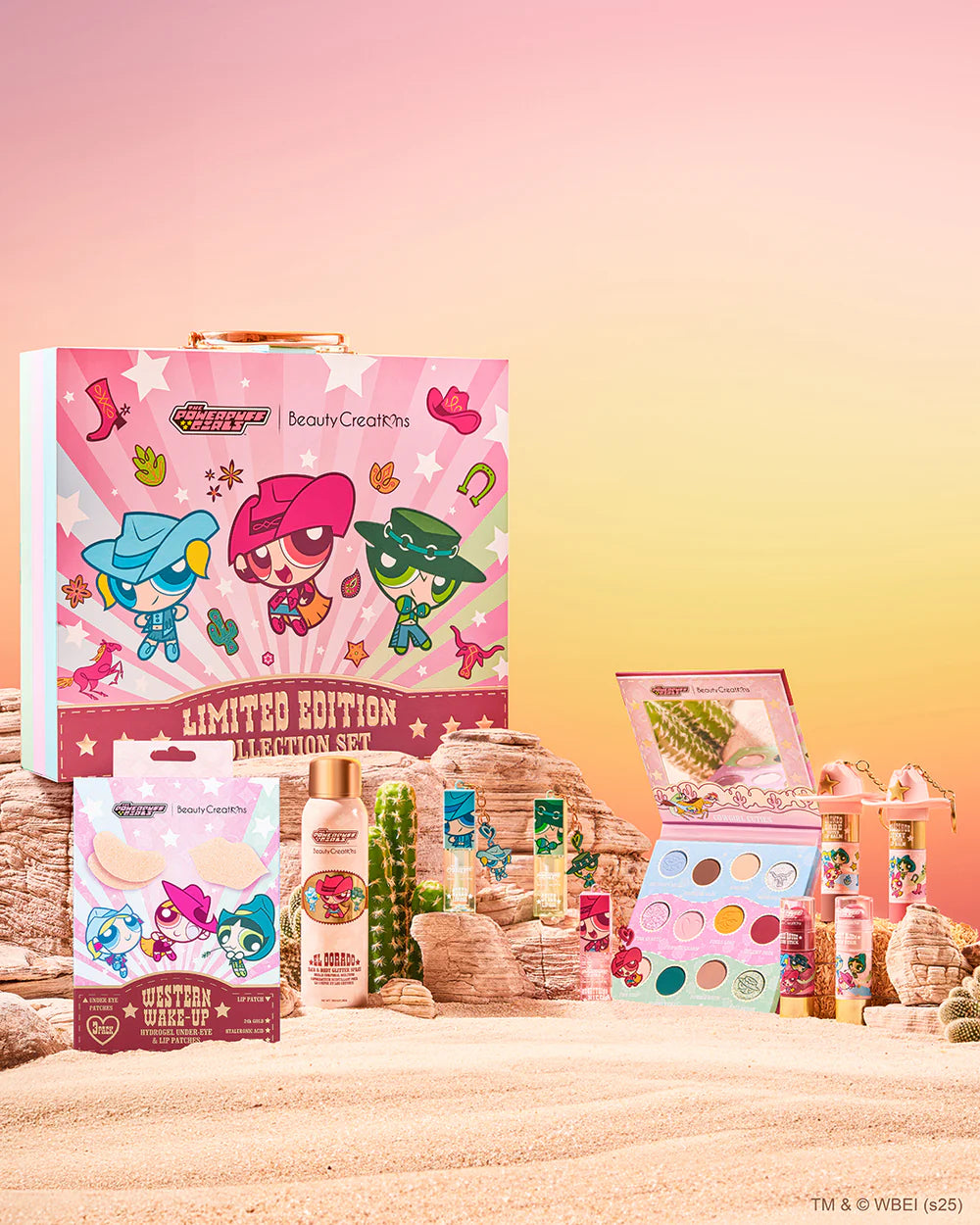 The Powerpuff Girls X Beauty Creations - Parches de Hidrogel Para Ojeras Y Labios - Western Wake-Up - Las Chicas Superpoderosas
