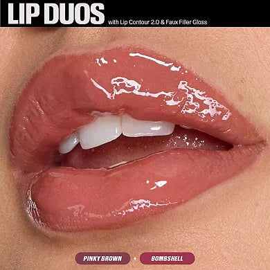 Juicy Bombshell Lip Gloss + Liner Set - Pink Kit