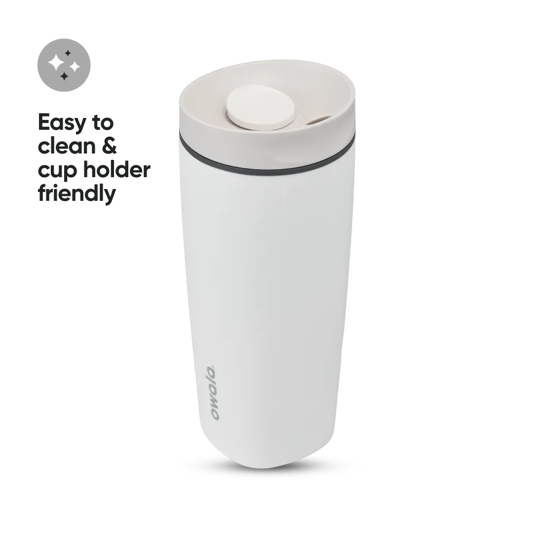Owala Smoothsip Slider 20 oz - Shy Marshmallow (Blanco)