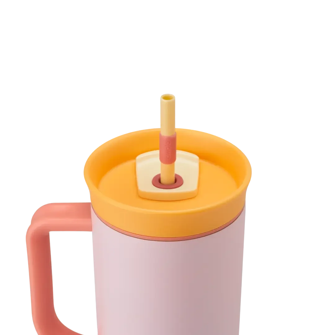 Owala 40 Oz (1.19 L) Tumbler - Candy Store (Rosa con orilla amarilla)
