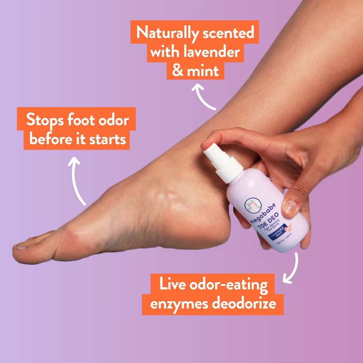 Toe Deo Odor-Blocking Foot Spray - Desodorante para pies en Spray