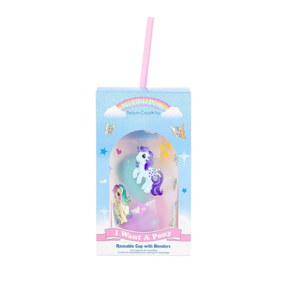 "I Want a Pony" Vaso reusable con esponjas - My Little Pony x Beauty Creations
