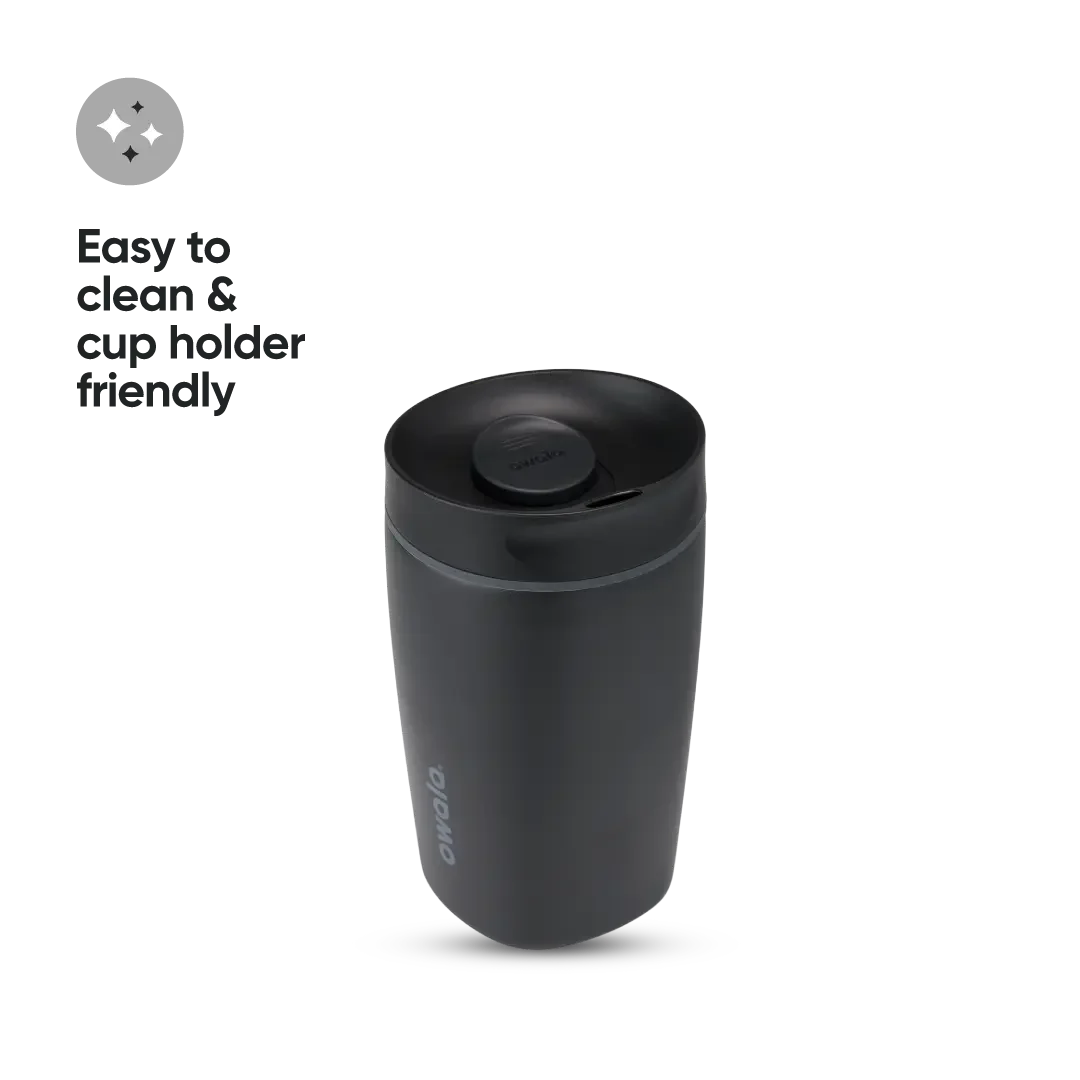Owala 12oz SmoothSip Slider Coffee Tumbler - Black