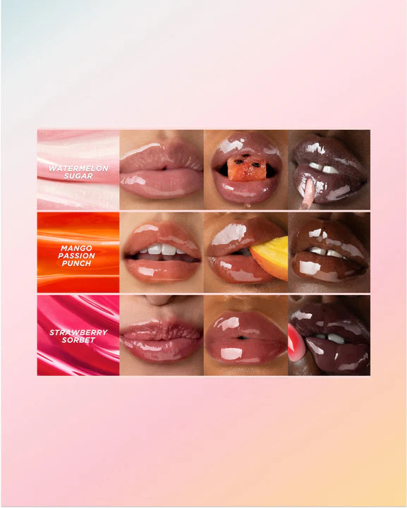 Honey Infused Hydrating Lip Oil - Strawberry Sorbet