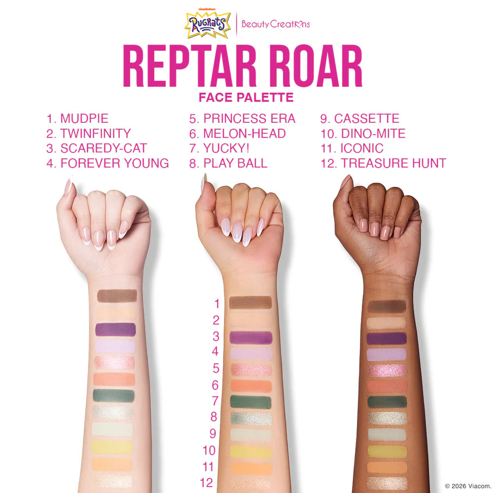 Rugrats X Beauty Creations - Paleta De Sombras - Reptar Roar