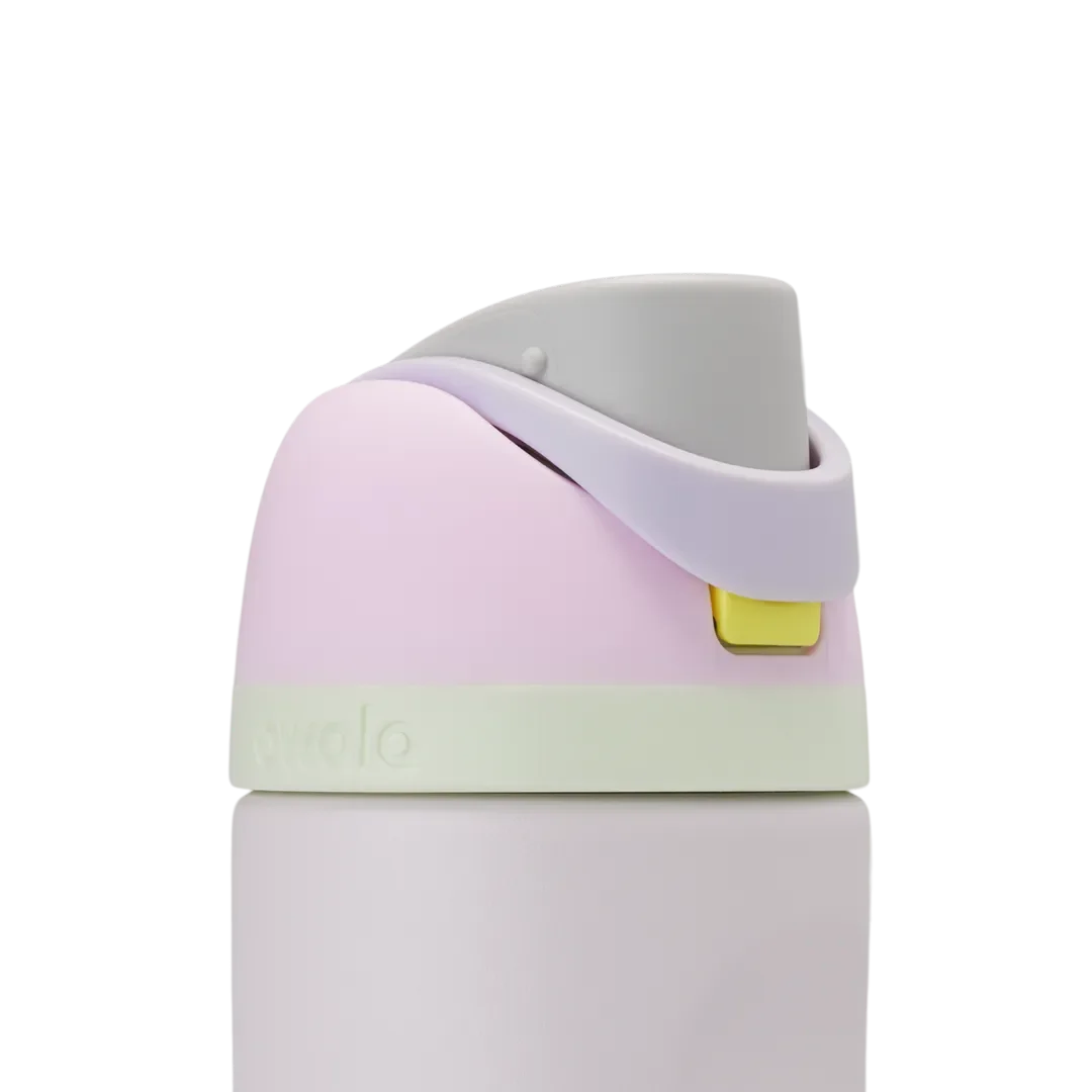 Owala 24oz FreeSip Stainless Steel Water Bottle - Candy Coated (Lavanda con tapa rosa y pistache)