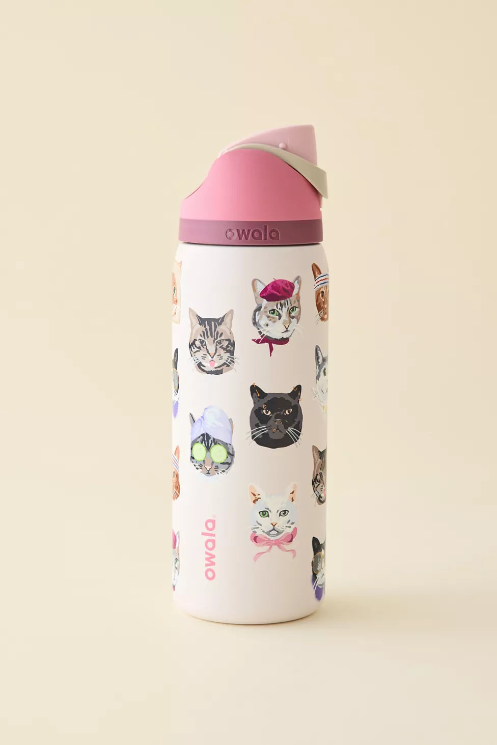 Owala UO Exclusive Cat Collage FreeSip 32 oz Water Bottle
