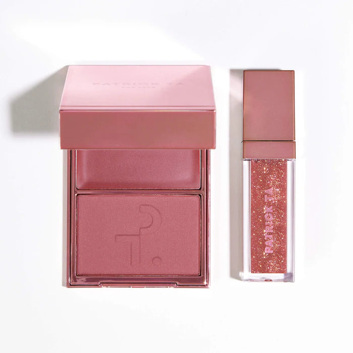 Warm Me Up - Patrick's Glow and Gloss Set: Major Headlines Blush Duo and Lip Gloss Makeup Gift Set