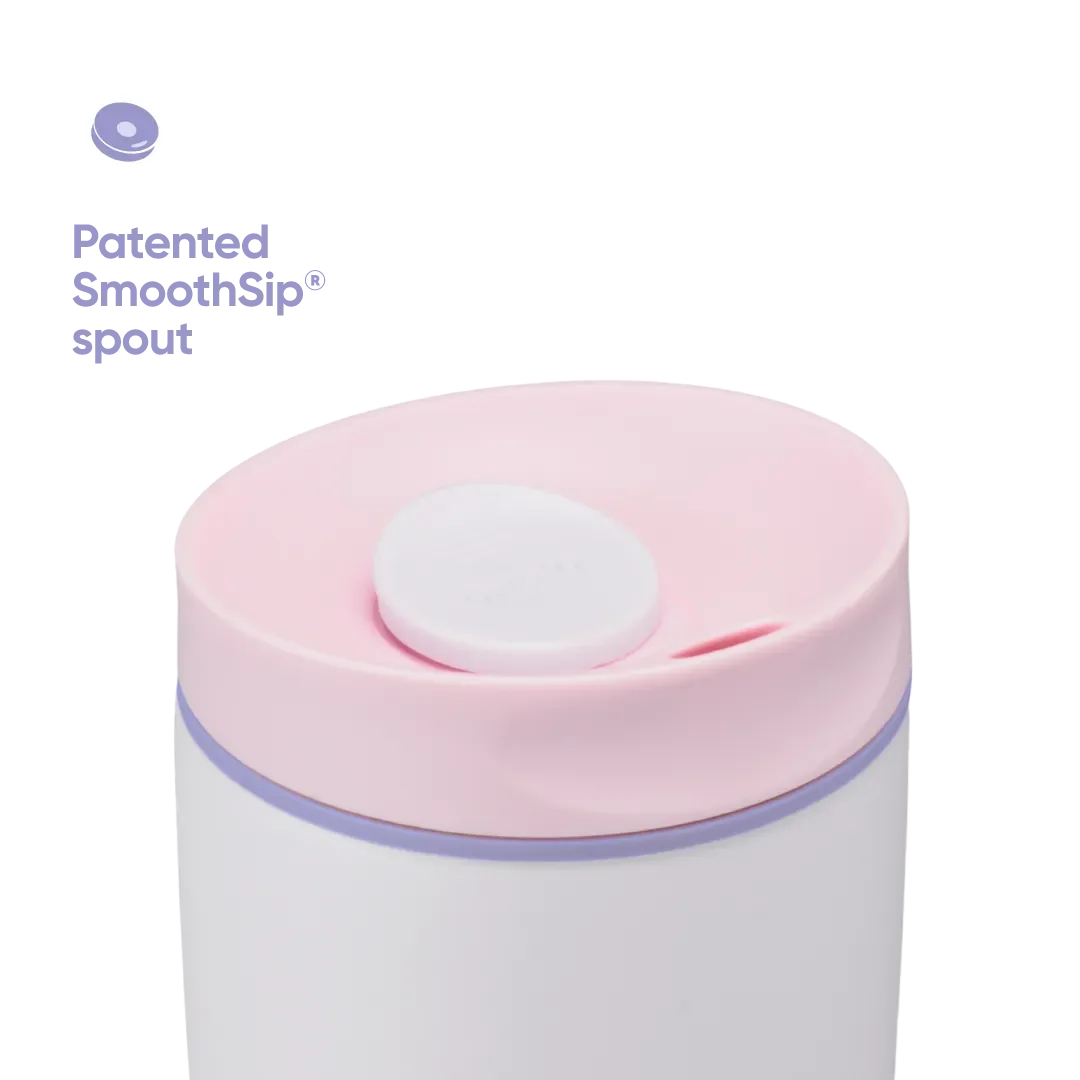Owala Smoothsip Slider 20 oz - Candy Coated (Blanco con rosa)
