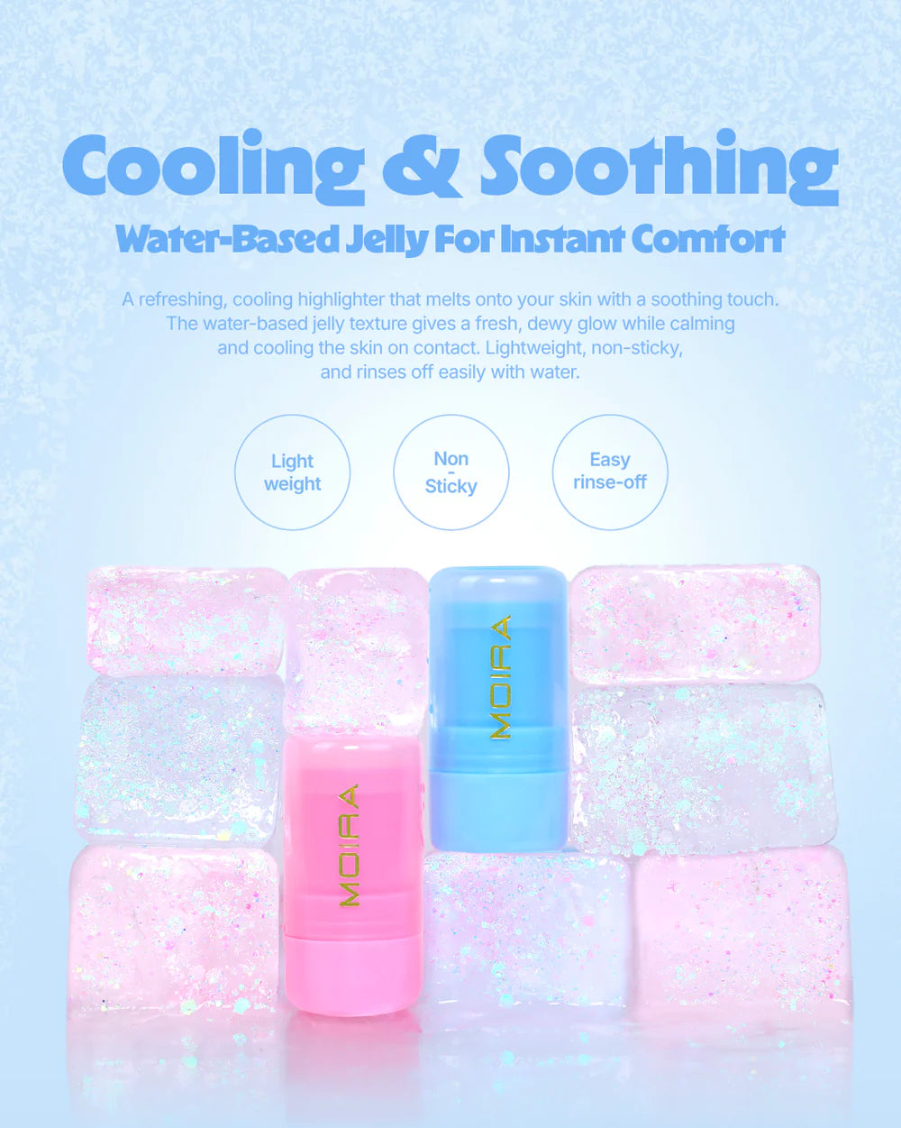 002 Rose Pop - Iluminador Icy Glow Jelly Stick - Moira