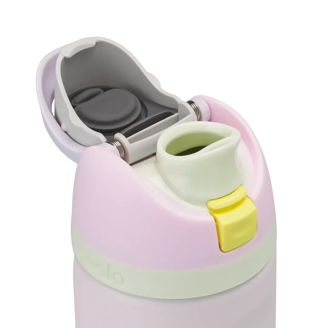 Owala 24oz FreeSip Stainless Steel Water Bottle - Candy Coated (Lavanda con tapa rosa y pistache)
