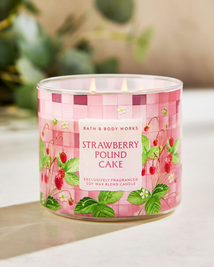 Strawberry Poundcake - Vela de 3 mechas