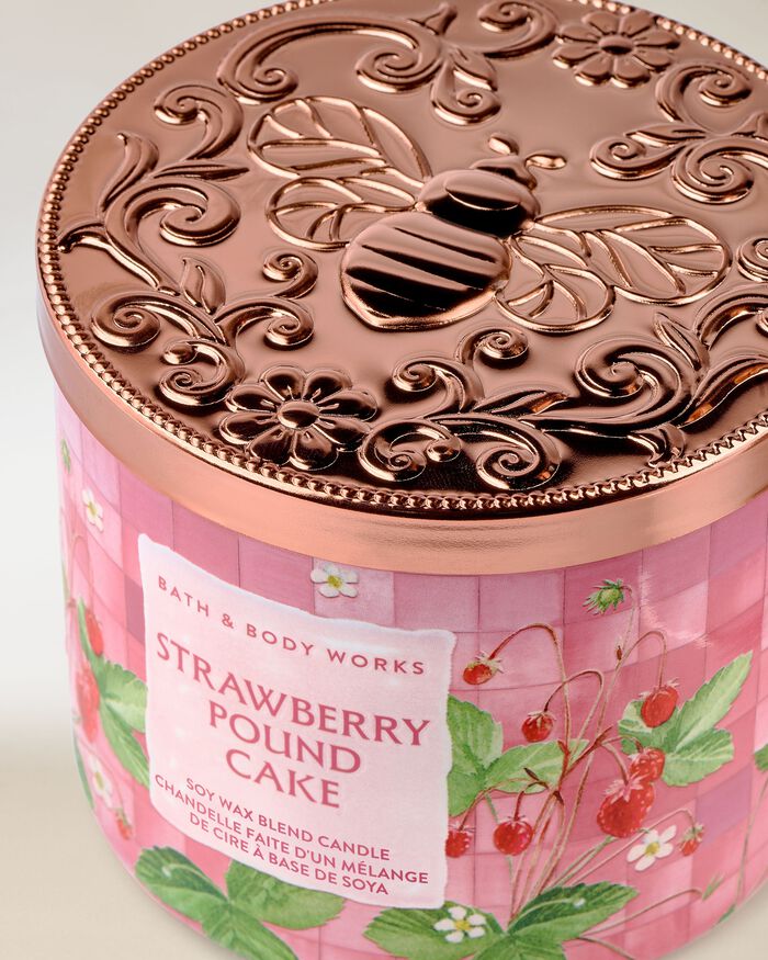 Strawberry Poundcake - Vela de 3 mechas