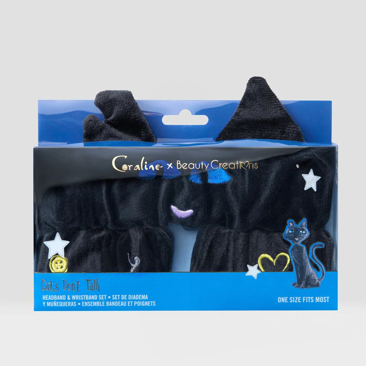Coraline X Beauty Creations - Set De Banda y Muñequera - Cats Don't Talk