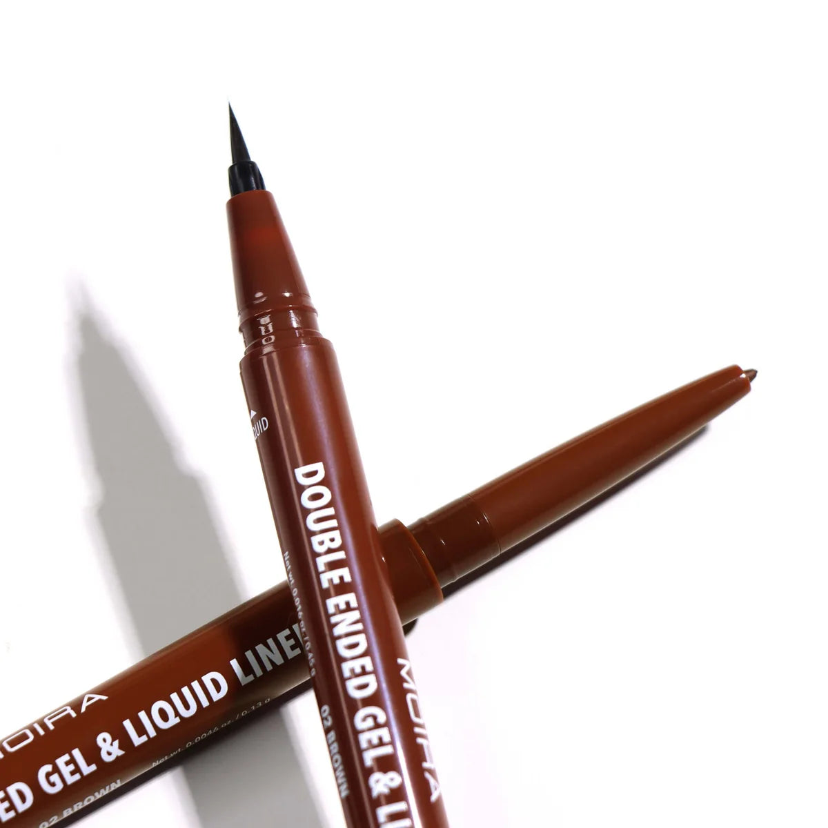 Double Ended Gel & Liquid Liner - 002 Brown - Delineador doble Café