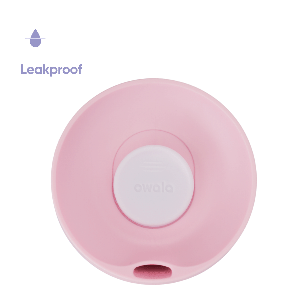 Owala Smoothsip Slider 20 oz - Candy Coated (Blanco con rosa)