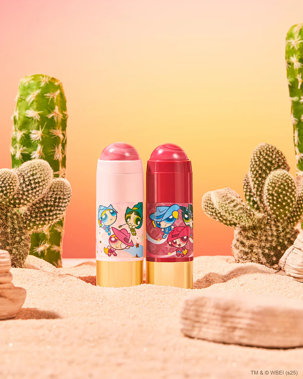 The Powerpuff Girls X Beauty Creations - Set de Rubores En Barra - Pretty Desperados - Las Chicas Superpoderosas