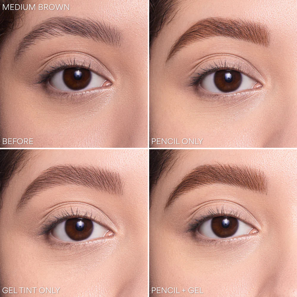 4-Medium Brown - DUET - Gel Con Color + Lápiz De Cejas