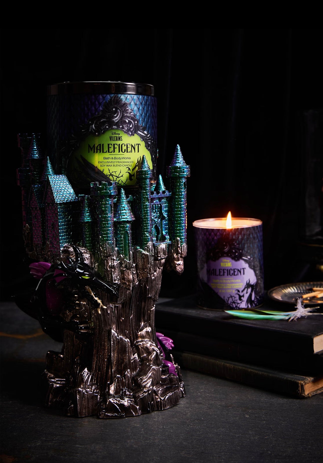 Maleficent Dragon Castle Pedestal - 3-Wick Candle Holder