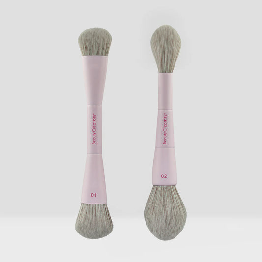 Set De Brochas Para Complexión Crema Y Polvo