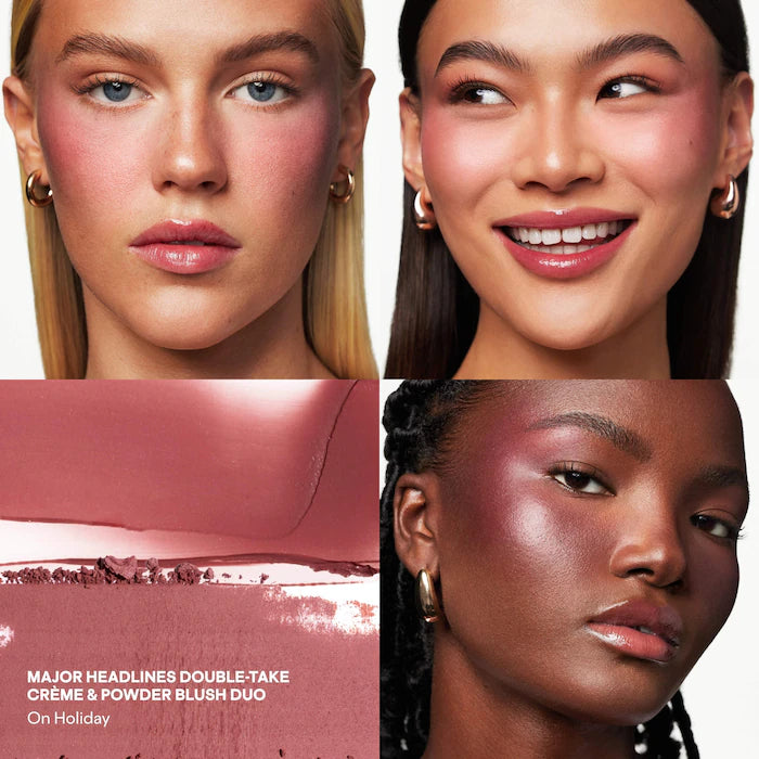 Warm Me Up - Patrick's Glow and Gloss Set: Major Headlines Blush Duo and Lip Gloss Makeup Gift Set