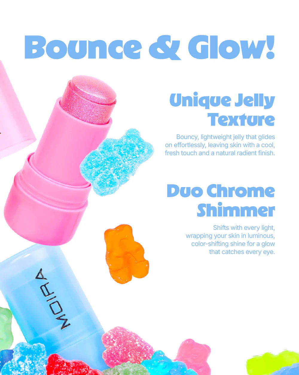 002 Rose Pop - Iluminador Icy Glow Jelly Stick - Moira