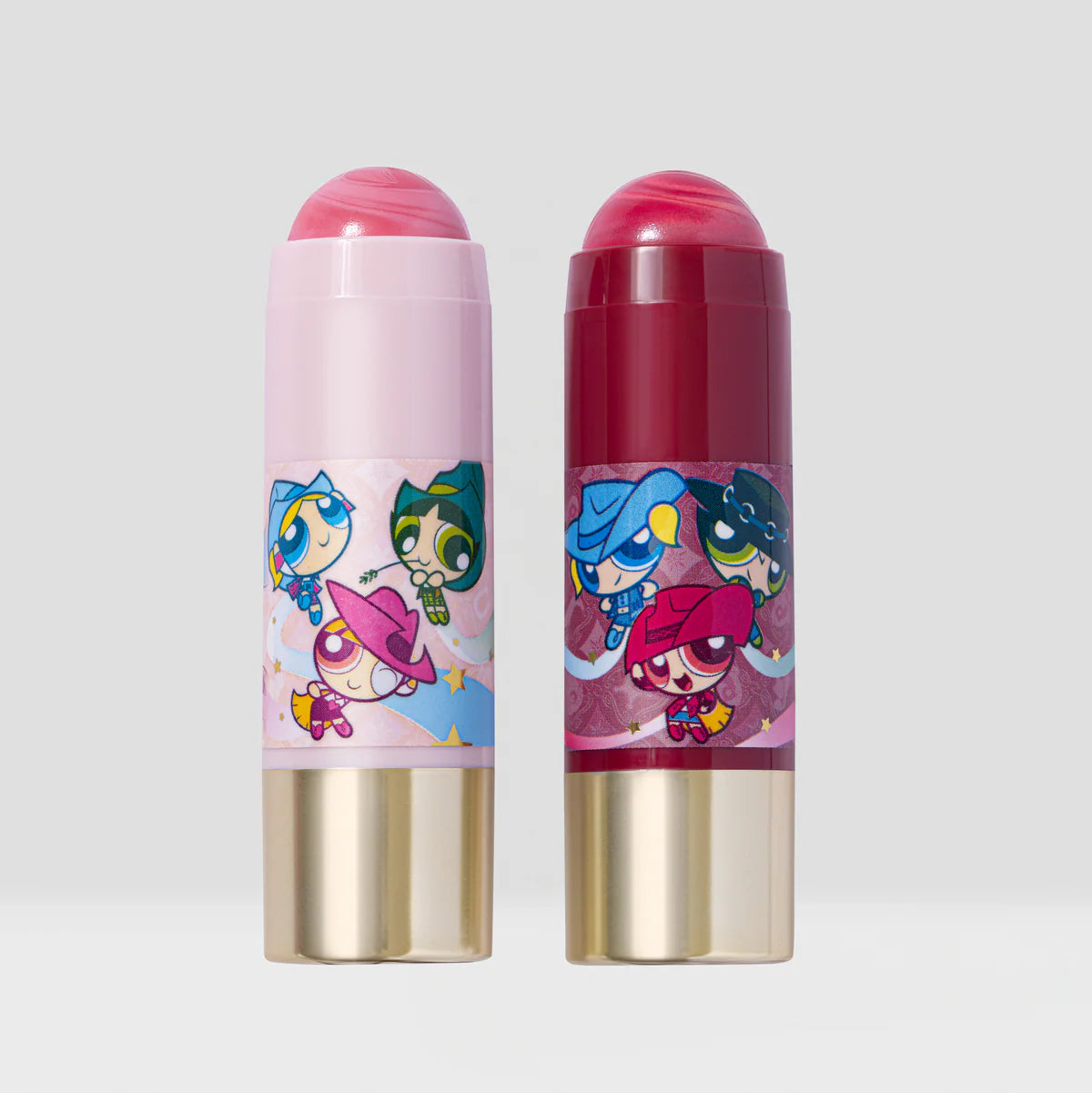 The Powerpuff Girls X Beauty Creations - Set de Rubores En Barra - Pretty Desperados - Las Chicas Superpoderosas