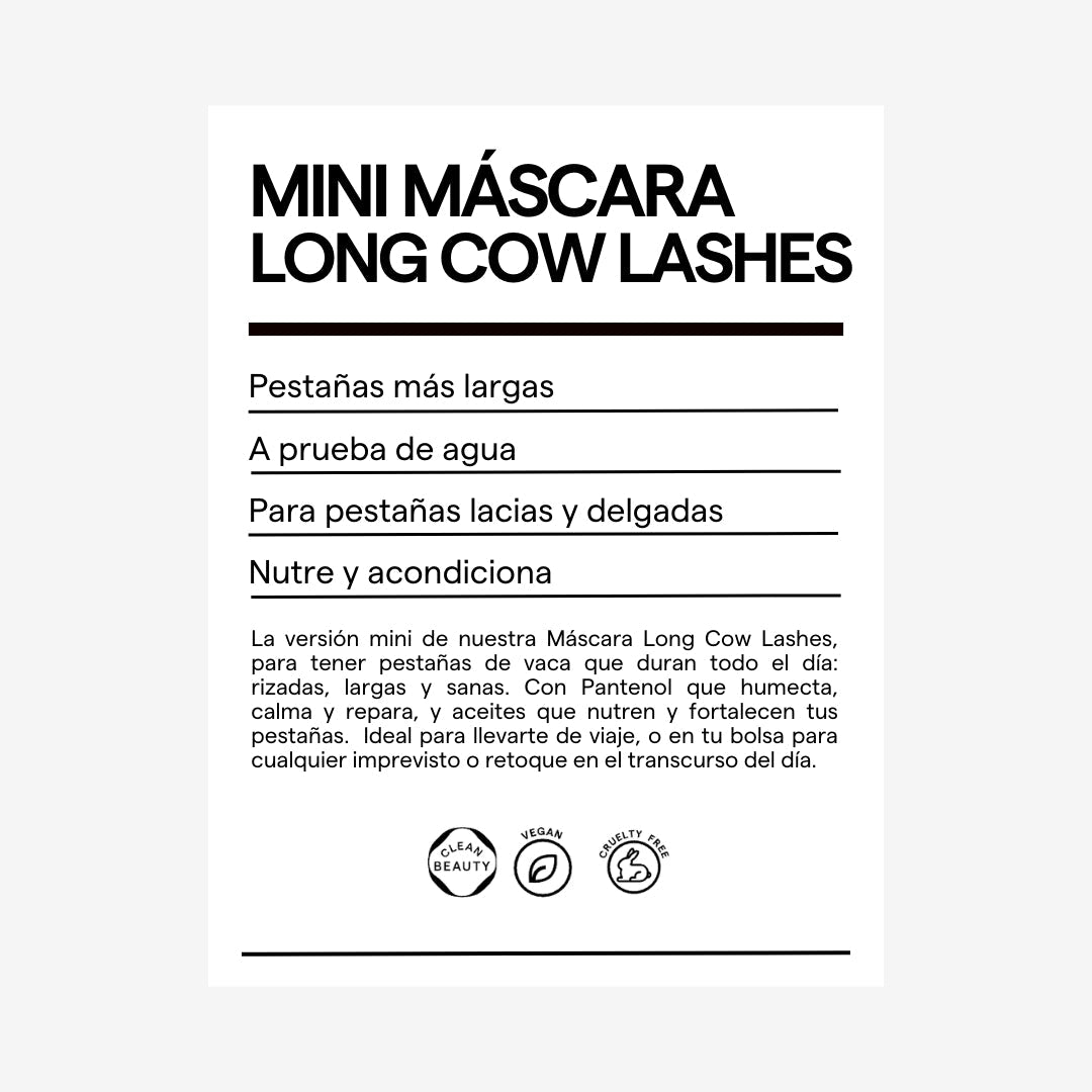Mini Máscara Waterproof Long Cow Lashes