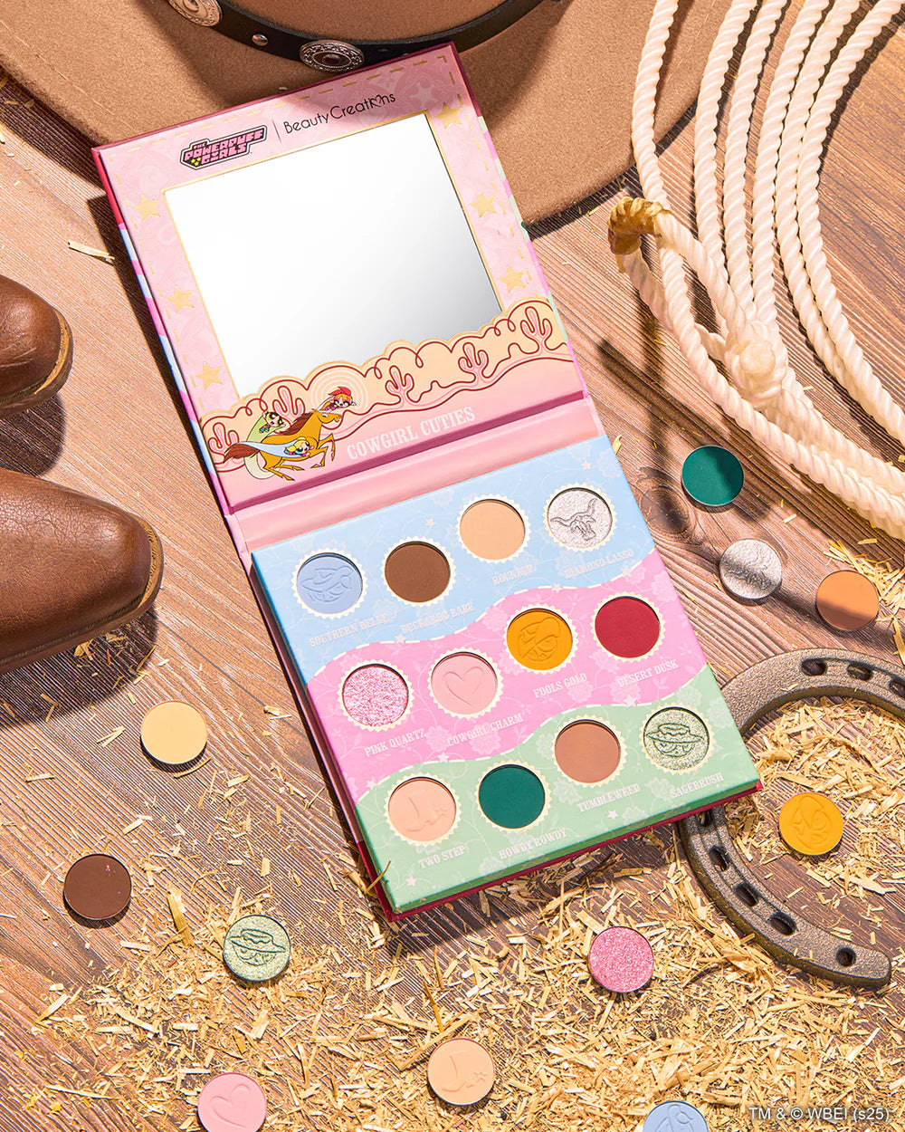 The Powerpuff Girls X Beauty Creations - Paleta De Sombras - Cowgirl Cuties - Las Chicas Superpoderosas
