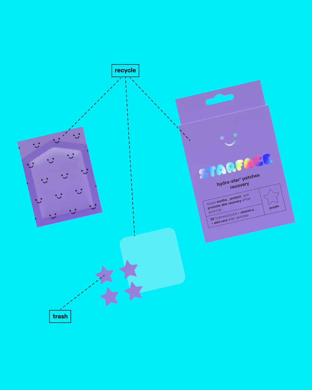 Hydro-Star Recovery Patches 32 Parches (Purple)