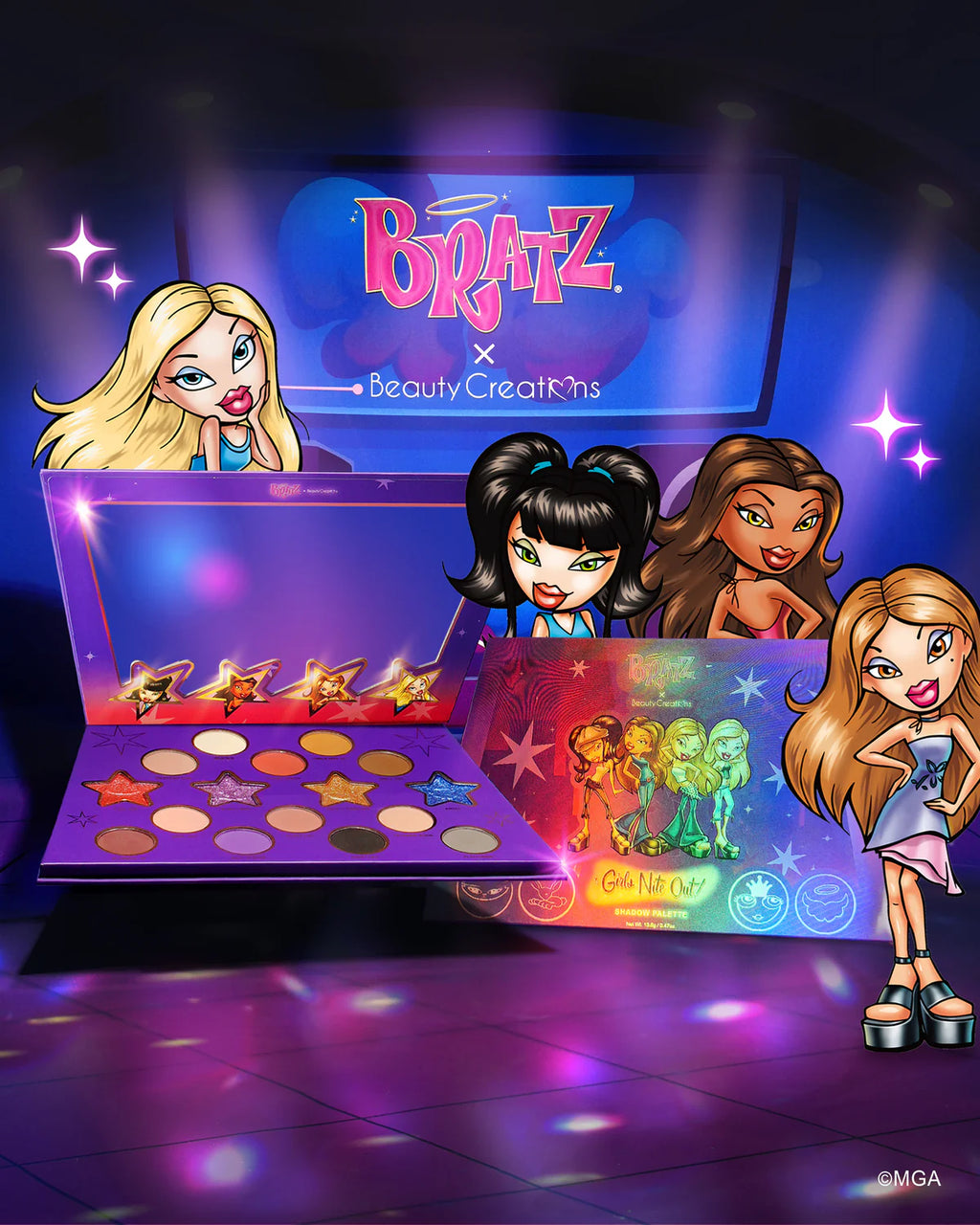 Bratz X Beauty Creations - Paleta De Sombras - Girls Nite Out