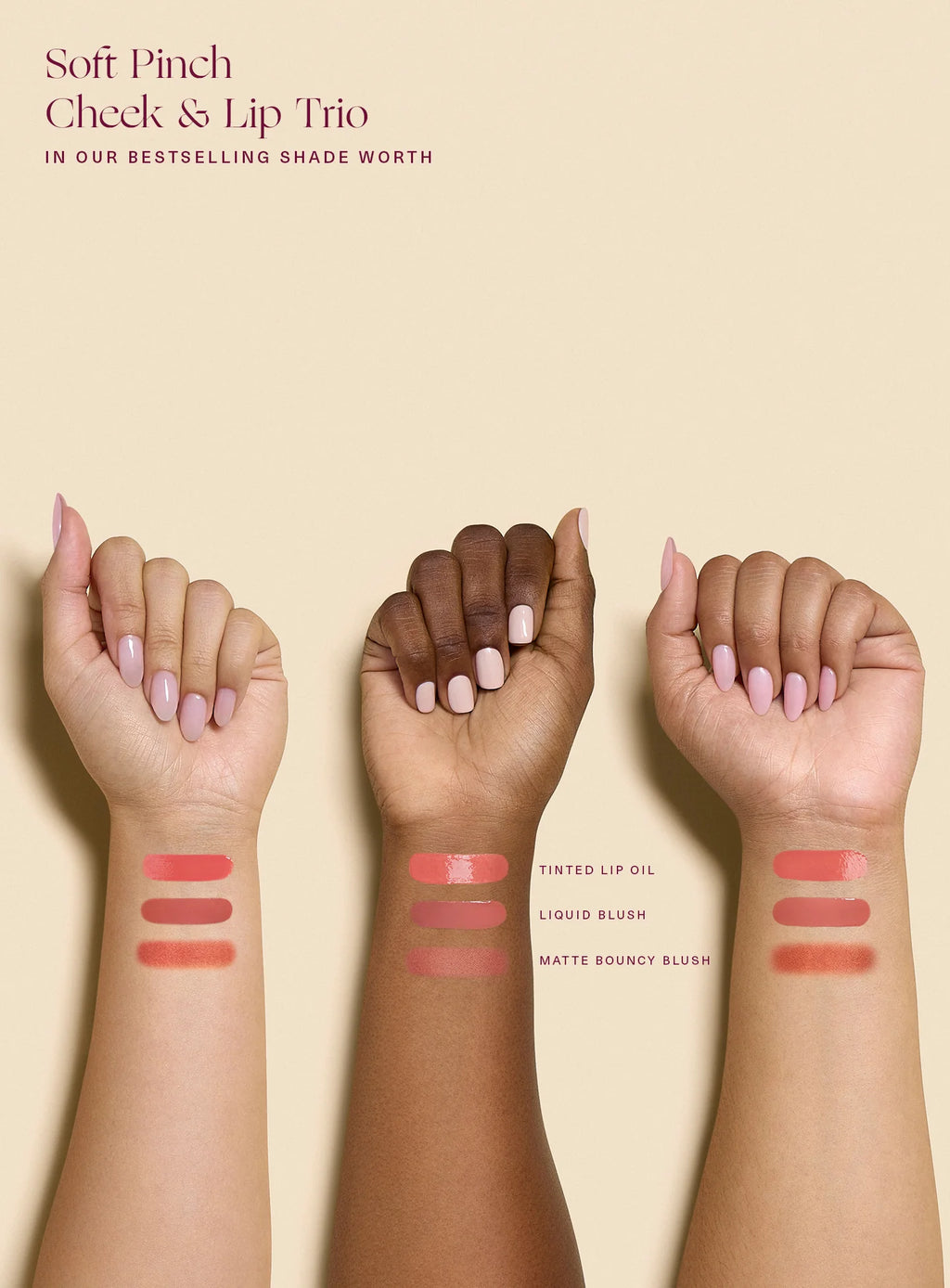 Soft Pinch Cheek & Lip Trio Makeup Gift Set
