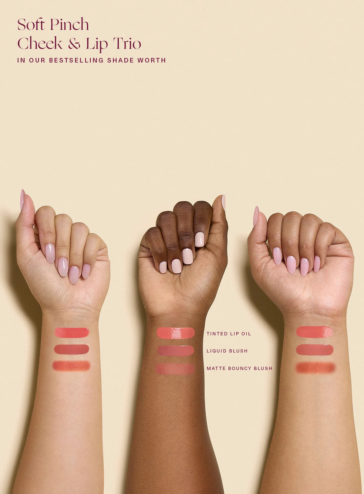 Soft Pinch Cheek & Lip Trio Makeup Gift Set