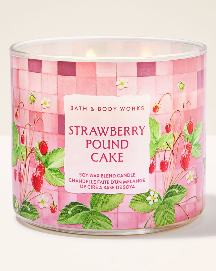 Strawberry Poundcake - Vela de 3 mechas