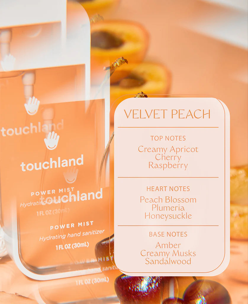 Power Mist Velvet Peach Hydrating Hand Sanitizer