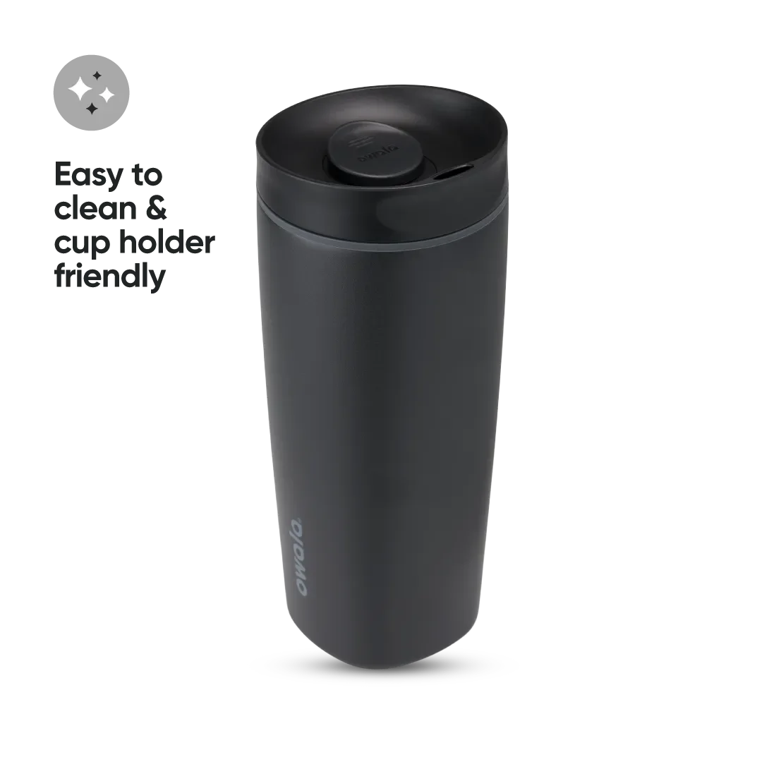 Owala 20oz SmoothSip Slider Coffee Tumbler - Black