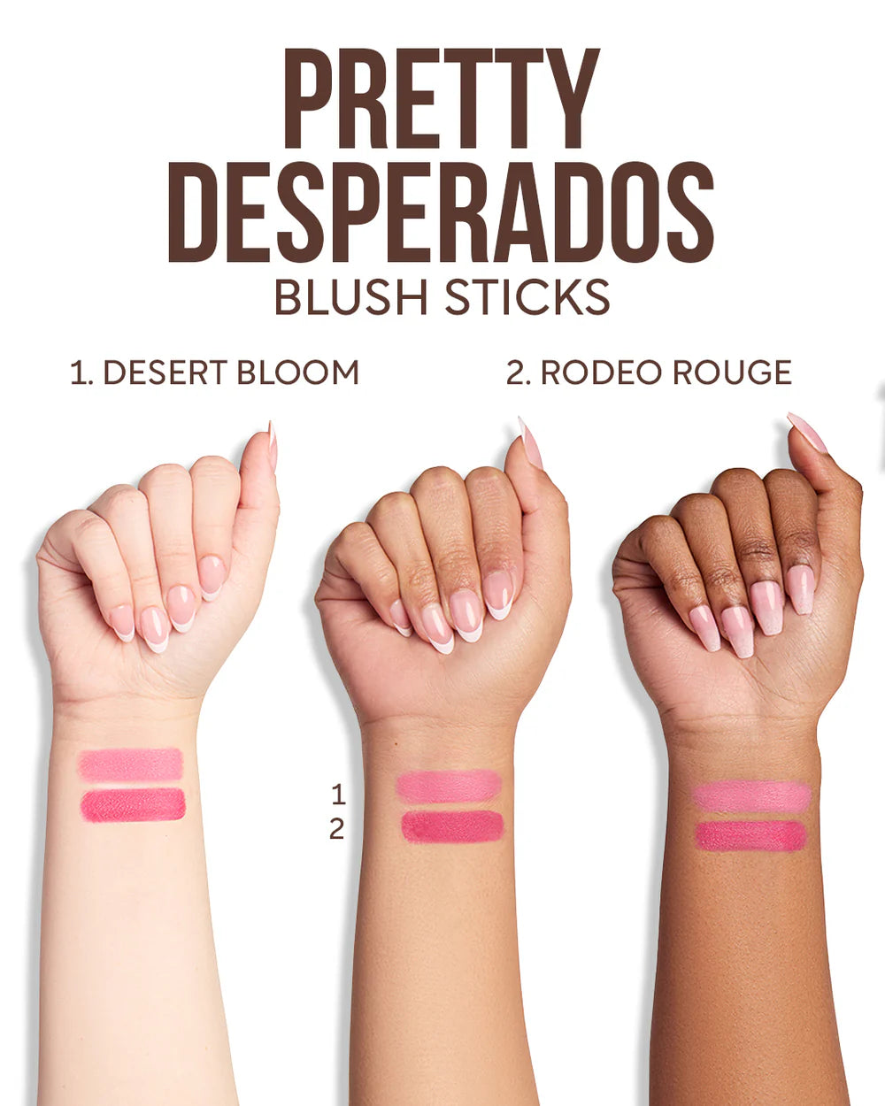 The Powerpuff Girls X Beauty Creations - Set de Rubores En Barra - Pretty Desperados - Las Chicas Superpoderosas