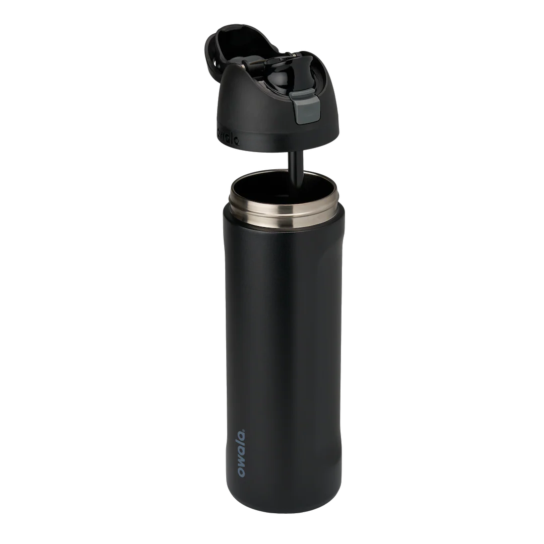 Owala 24oz (700 Ml) FreeSip Stainless Steel Water Bottle - Very Very Dark (Negro)