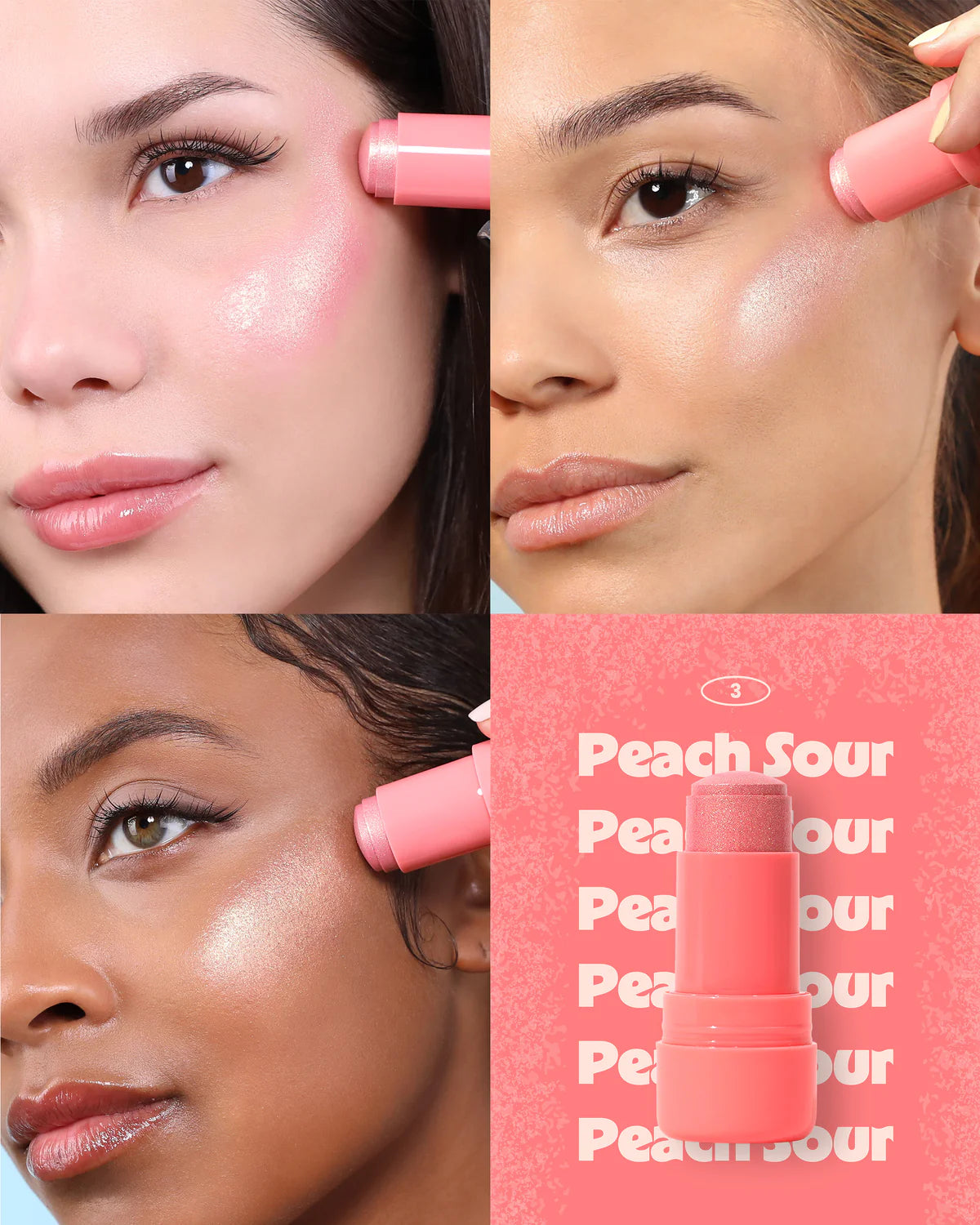 003 Peach Sour - Iluminador Icy Glow Jelly Stick - Moira