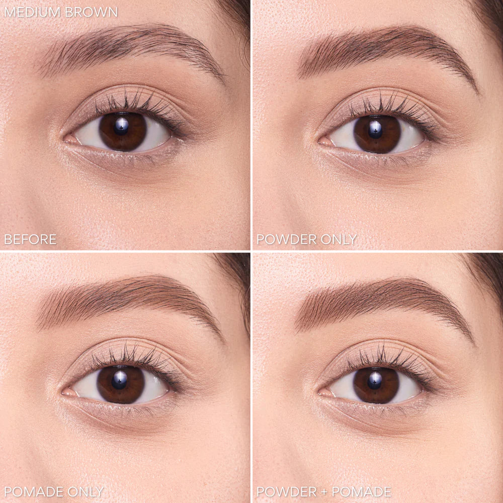 04-Medium Brown-Oscuro Subtono Calido - DUET - Sombra Para Cejas + Pomada