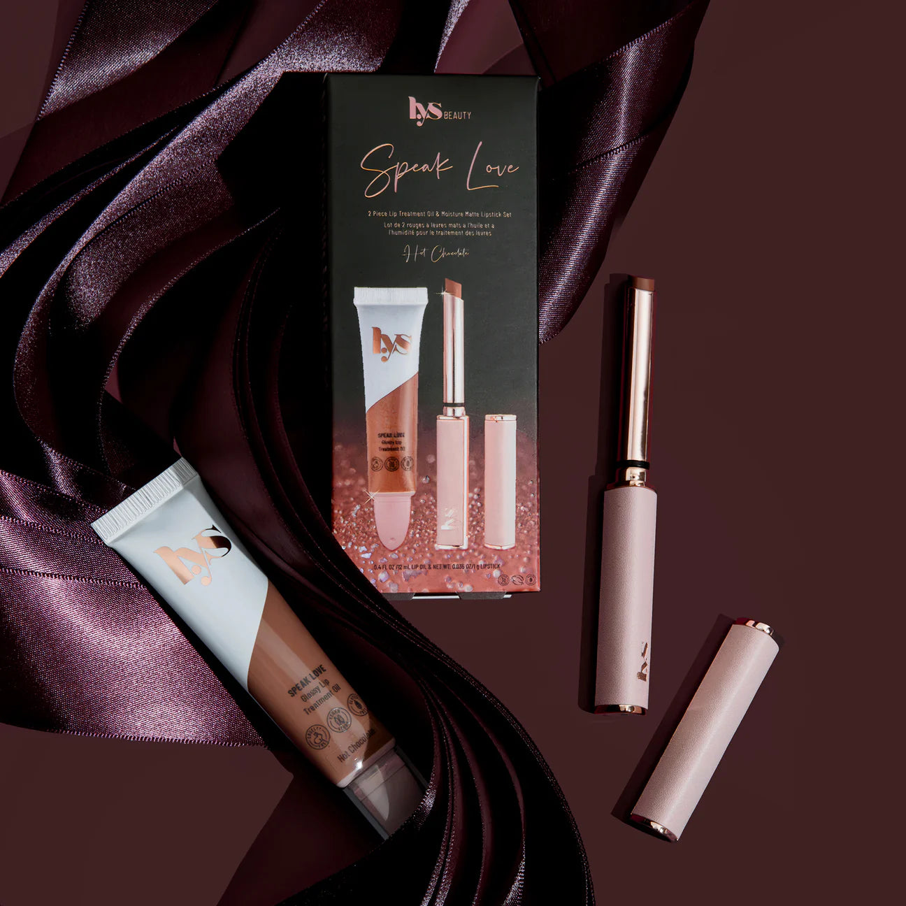 Set de lipstick y gloss Speak Love - Hot Chocolate