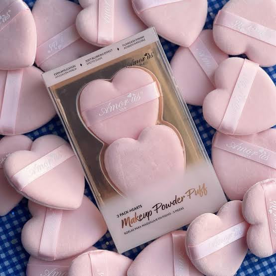 Dúo Borla Corazón Puff