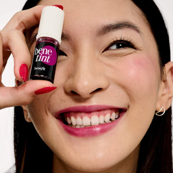 Raspberry - Benetint Lip & Cheek Stain Sheer Buildable Liquid Blush Tint