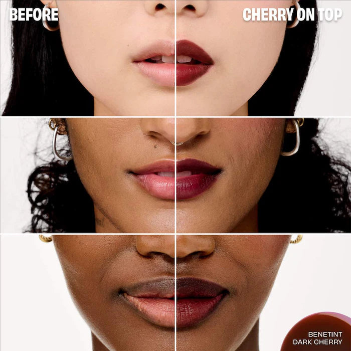 Dark Cherry - Benetint Lip & Cheek Stain Sheer Buildable Liquid Blush Tint