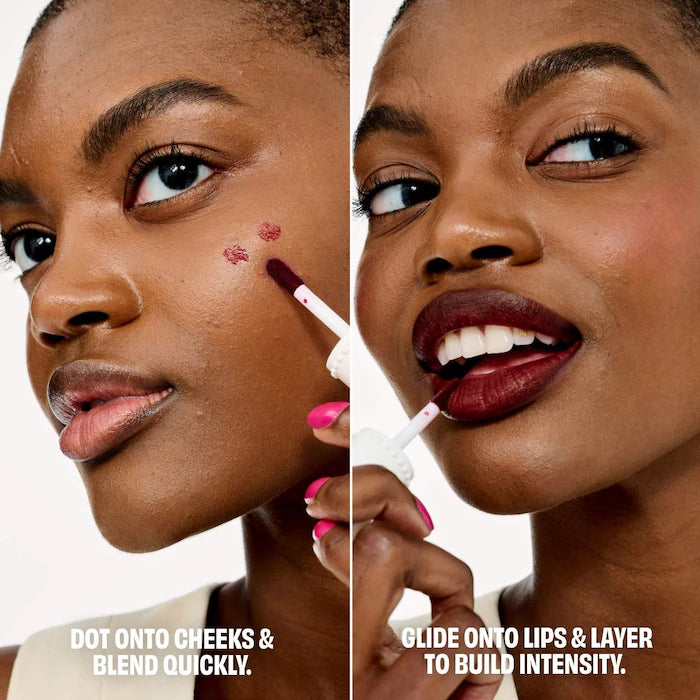 Dark Cherry - Benetint Lip & Cheek Stain Sheer Buildable Liquid Blush Tint