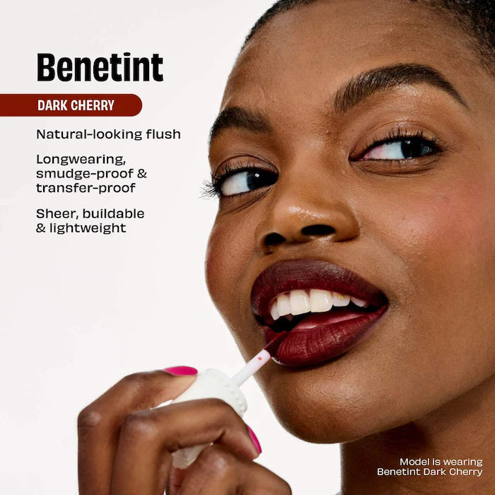Dark Cherry - Benetint Lip & Cheek Stain Sheer Buildable Liquid Blush Tint