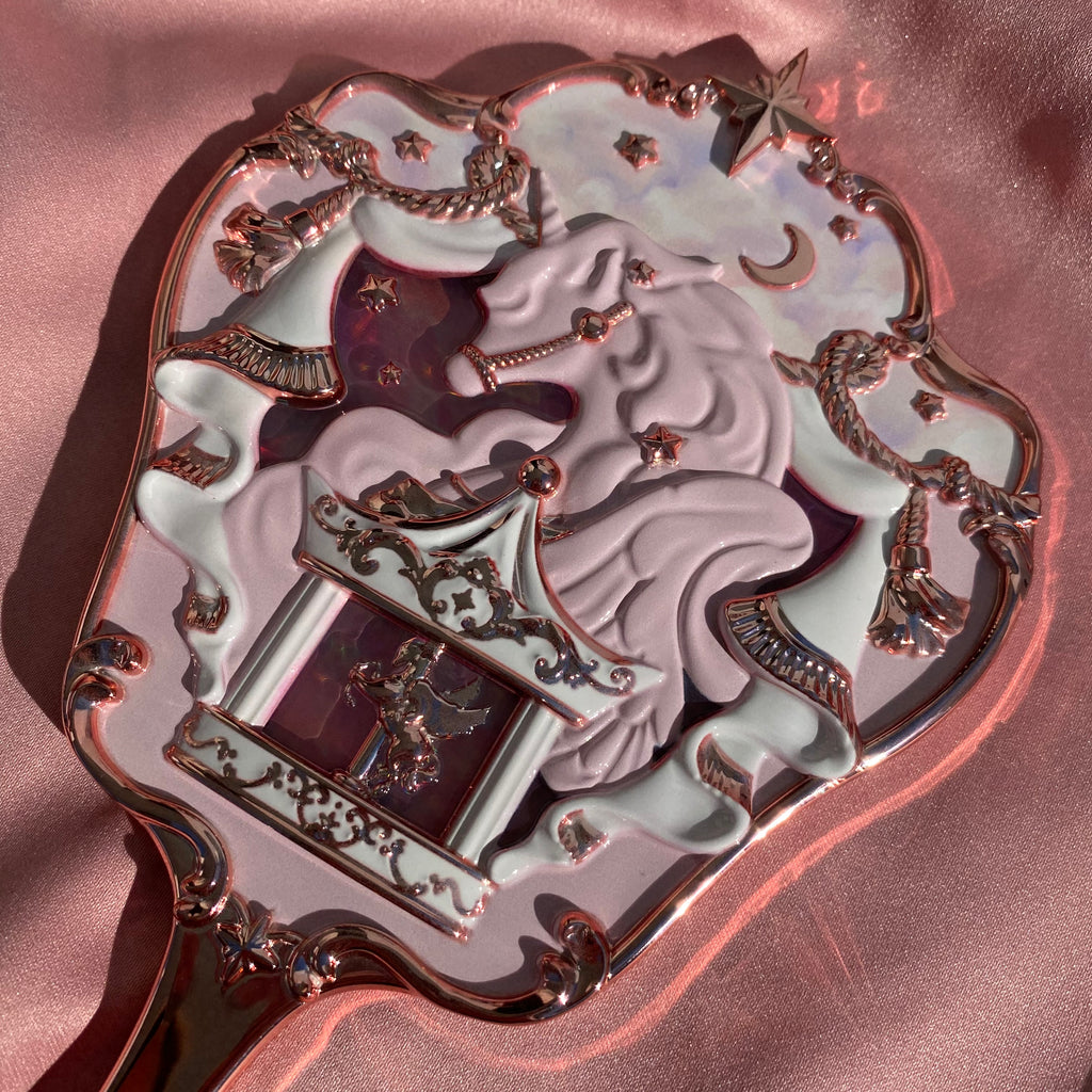 Unicorn Hand Mirror: Sakura Pink